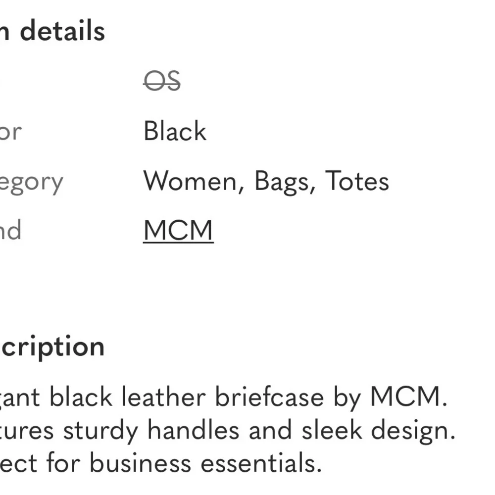 MCM Black Leather Briefcase - Unisex